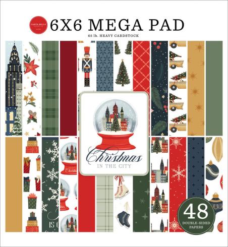 Carta Bella - Designpapier "Christmas In The City" Cardmakers Mega Pad 6x6 Inch - 48 Bogen