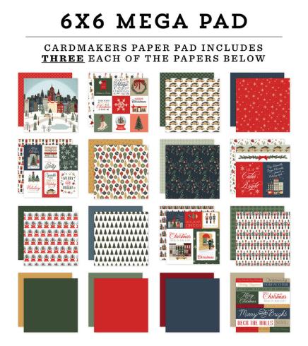 Carta Bella - Designpapier "Christmas In The City" Cardmakers Mega Pad 6x6 Inch - 48 Bogen