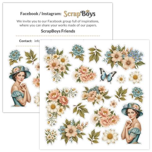 ScrapBoys - Designpapier "Vintage Elegance" Paper Pack 8x8 Inch - 12 Bogen