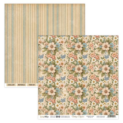 ScrapBoys - Designpapier "Vintage Elegance" Paper Pack 8x8 Inch - 12 Bogen