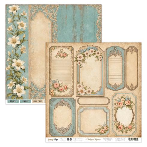 ScrapBoys - Designpapier "Vintage Elegance" Paper Pack 8x8 Inch - 12 Bogen
