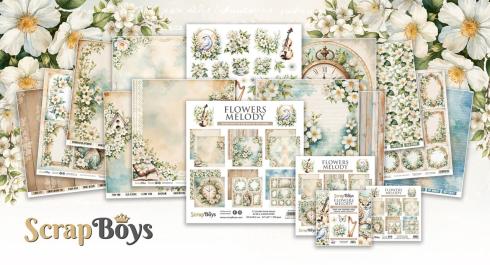 ScrapBoys - Stanzteile "Flowers Melody" Pop Up Paper Pack 6x6 Inch - 24 Bogen