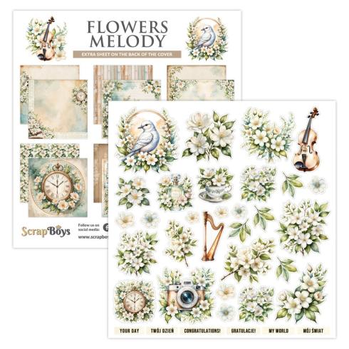 ScrapBoys - Designpapier "Flowers Melody" Paper Pack 12x12 Inch - 12 Bogen
