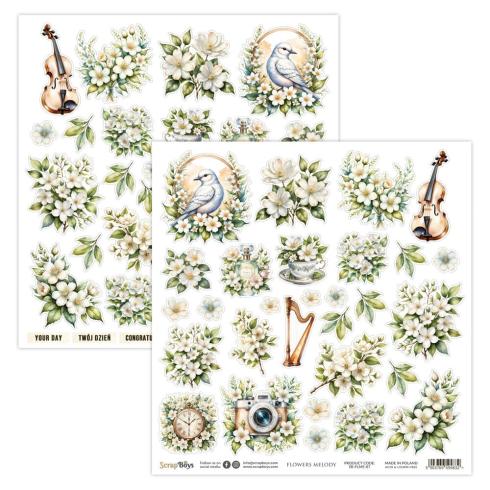 ScrapBoys - Designpapier "Flowers Melody" Paper Pack 12x12 Inch - 12 Bogen