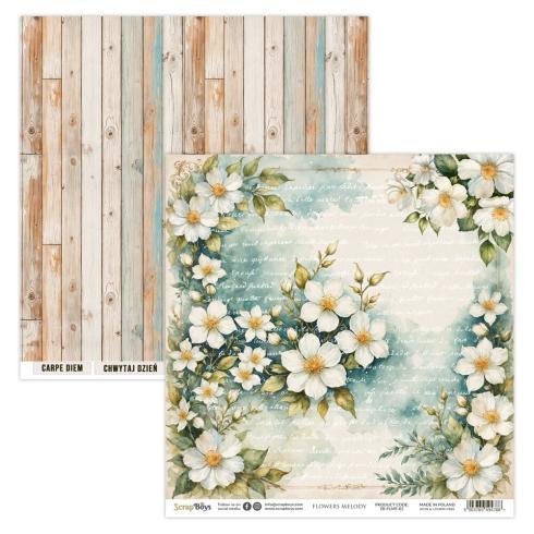 ScrapBoys - Designpapier "Flowers Melody" Paper Pack 12x12 Inch - 12 Bogen