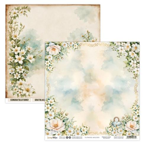 ScrapBoys - Designpapier "Flowers Melody" Paper Pack 12x12 Inch - 12 Bogen