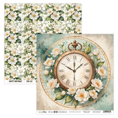 ScrapBoys - Designpapier "Flowers Melody" Paper Pack 12x12 Inch - 12 Bogen