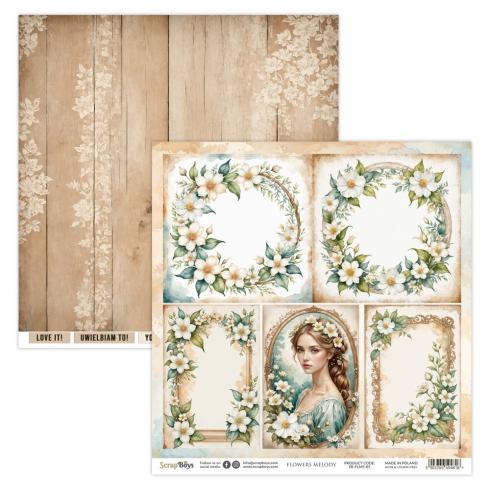 ScrapBoys - Designpapier "Flowers Melody" Paper Pack 12x12 Inch - 12 Bogen