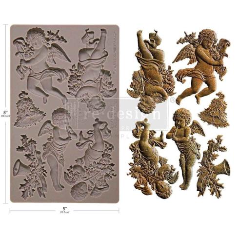Re-Design with Prima - Gießform "Angelic Floral Noel" Mould 5x8 Inch