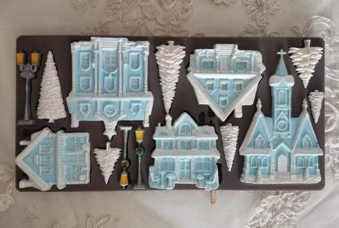 Re-Design with Prima - Gießform "Christmas Village" Mould 5x10 Inch