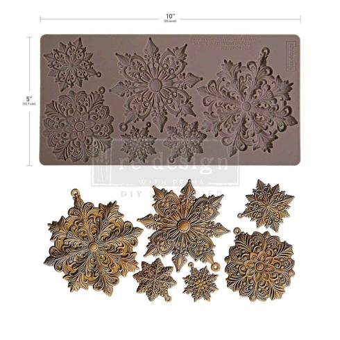 Re-Design with Prima - Gießform "Frosted Snowflake Wonders" Mould 5x10 Inch