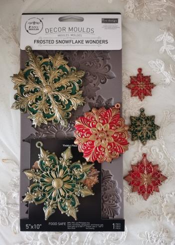 Re-Design with Prima - Gießform "Frosted Snowflake Wonders" Mould 5x10 Inch