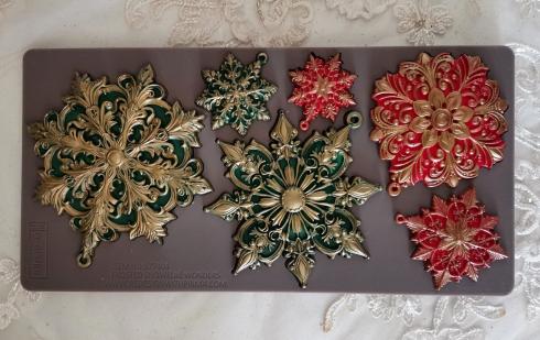 Re-Design with Prima - Gießform "Frosted Snowflake Wonders" Mould 5x10 Inch