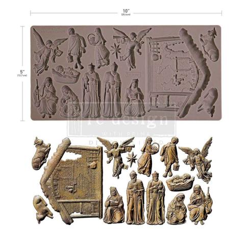 Re-Design with Prima - Gießform "Holy Night Nativity" Mould 5x10 Inch