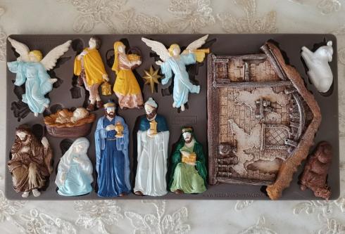 Re-Design with Prima - Gießform "Holy Night Nativity" Mould 5x10 Inch