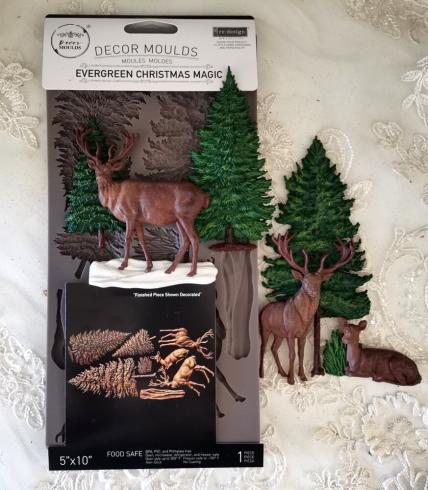 Re-Design with Prima - Gießform "Evergreen Christmas Magic" Mould 5x10 Inch
