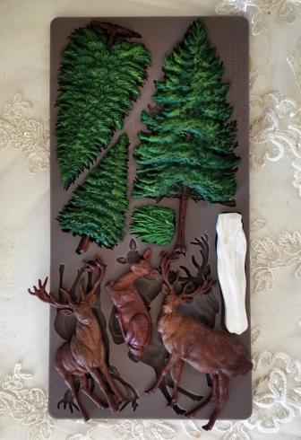Re-Design with Prima - Gießform "Evergreen Christmas Magic" Mould 5x10 Inch