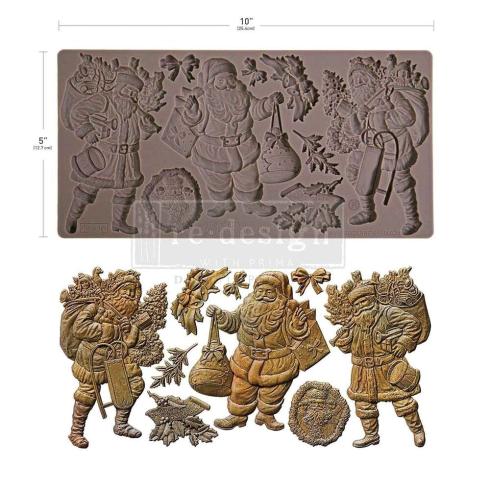 Re-Design with Prima - Gießform "Santa's Holiday Cheer" Mould 5x10 Inch