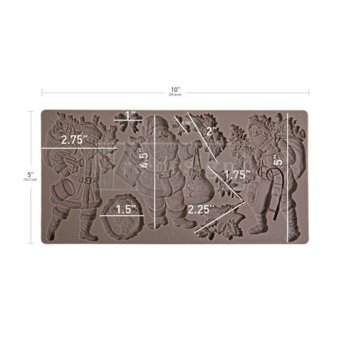 Re-Design with Prima - Gießform "Santa's Holiday Cheer" Mould 5x10 Inch
