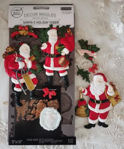 Re-Design with Prima - Gießform "Santa's Holiday Cheer" Mould 5x10 Inch