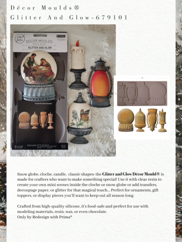 Re-Design with Prima - Gießform "Glitter And Glow" Mould 5x10 Inch