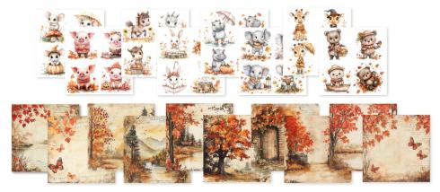 Creative Craft Lab - Studio Light - Designpapier "Fall in Love" Collage Paper Pad 20,3x20,3 cm - 36 Bogen