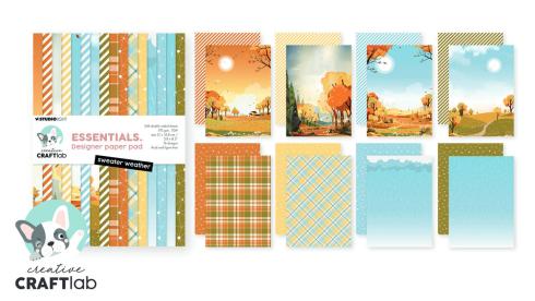 Creative Craft Lab - Studio Light - Designpapier "Sweater Weather " Paper Pack 21x14,8 cm - 24 Bogen