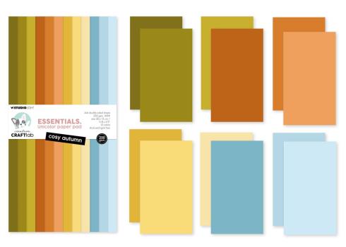 Creative Craft Lab - Studio Light - Cardstock "Cosy Autumn" Paper Pack 30x15cm - 24 Bogen