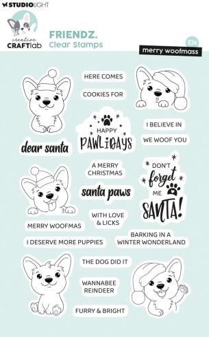 Creative Craft Lab - Studio Light - Stempelset "Merry Woofmass" Clear Stamps