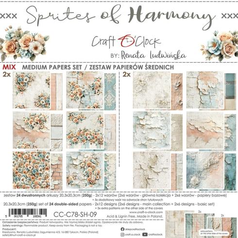 Craft OClock - Designpapier "Sprites of Harmony" Medium Paper Pack 8x8 Inch - 24 Bogen