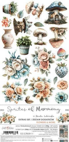 Craft OClock - Ausschneidebogen "Sprites of Harmony" Extra Set Flowers & More - 18 Bogen