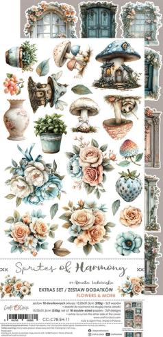 Craft OClock - Ausschneidebogen "Sprites of Harmony" Extra Set Flowers & More - 18 Bogen