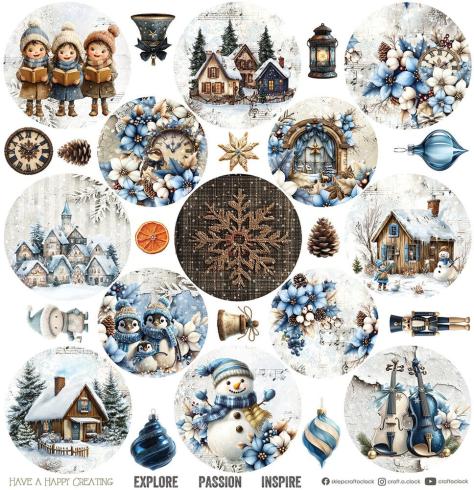 Craft OClock - Designpapier "Jolly Season" Paper Pack 12x12 Inch - 6 Bogen