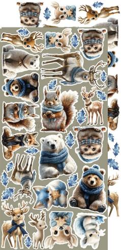 Craft OClock - Ausschneidebogen "Jolly Season" Extra Set Flowers & More - 18 Bogen