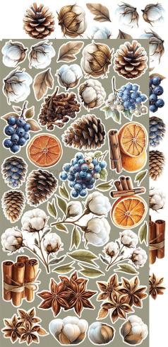 Craft OClock - Ausschneidebogen "Jolly Season" Extra Set Flowers & More - 18 Bogen