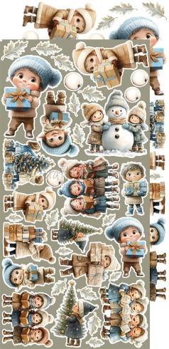 Craft OClock - Ausschneidebogen "Jolly Season" Extra Set Flowers & More - 18 Bogen