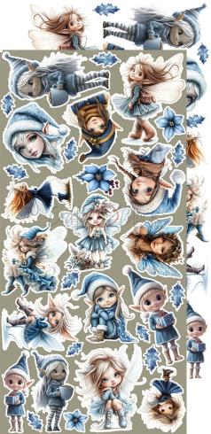 Craft OClock - Ausschneidebogen "Jolly Season" Extra Set Flowers & More - 18 Bogen