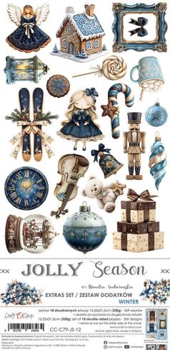 Craft OClock - Ausschneidebogen "Jolly Season" Extra Set Winter - 18 Bogen