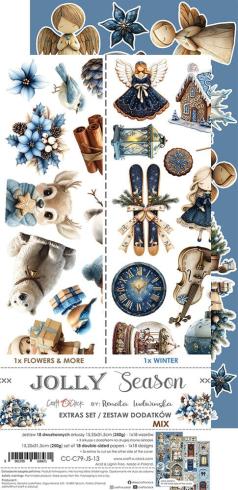 Craft OClock - Ausschneidebogen "Jolly Season" Extra Set Mix - 18 Bogen