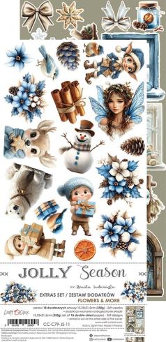 Craft OClock - Ausschneidebogen "Jolly Season" Extra Set Mix - 18 Bogen