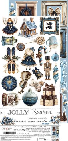 Craft OClock - Ausschneidebogen "Jolly Season" Extra Set Mix - 18 Bogen