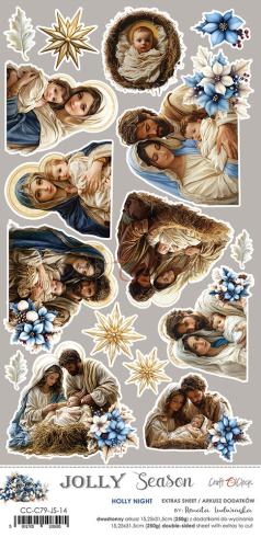 Craft OClock - Ausschneidebogen "Jolly Season" Extra Sheet Holly Night - 1 Bogen