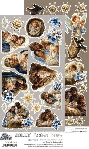 Craft OClock - Ausschneidebogen "Jolly Season" Extra Sheet Holly Night - 1 Bogen