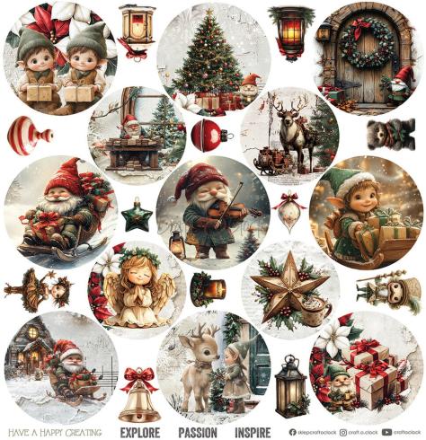 Craft OClock - Designpapier "Oh Christmas Night" Paper Pack 12x12 Inch - 6 Bogen