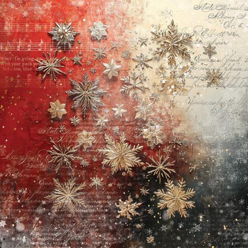 Craft OClock - Designpapier "Oh Christmas Night" Medium Paper Pack 8x8 Inch - 24 Bogen