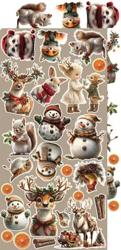 Craft OClock - Ausschneidebogen "Oh Christmas Night" Extra Set Flowers & More - 18 Bogen