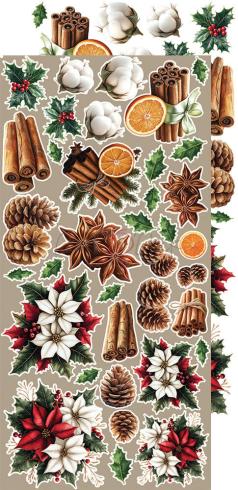 Craft OClock - Ausschneidebogen "Oh Christmas Night" Extra Set Flowers & More - 18 Bogen