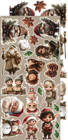 Craft OClock - Ausschneidebogen "Oh Christmas Night" Extra Set Flowers & More - 18 Bogen