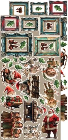 Craft OClock - Ausschneidebogen "Oh Christmas Night" Extra Set Flowers & More - 18 Bogen