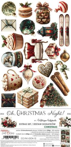 Craft OClock - Ausschneidebogen "Oh Christmas Night" Extra Set Christmas - 18 Bogen